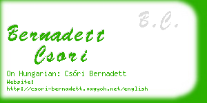 bernadett csori business card